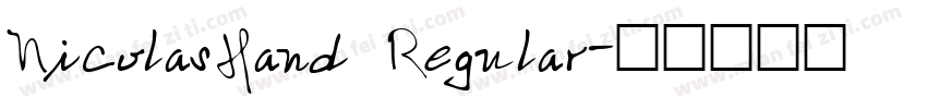 NicolasHand Regular字体转换